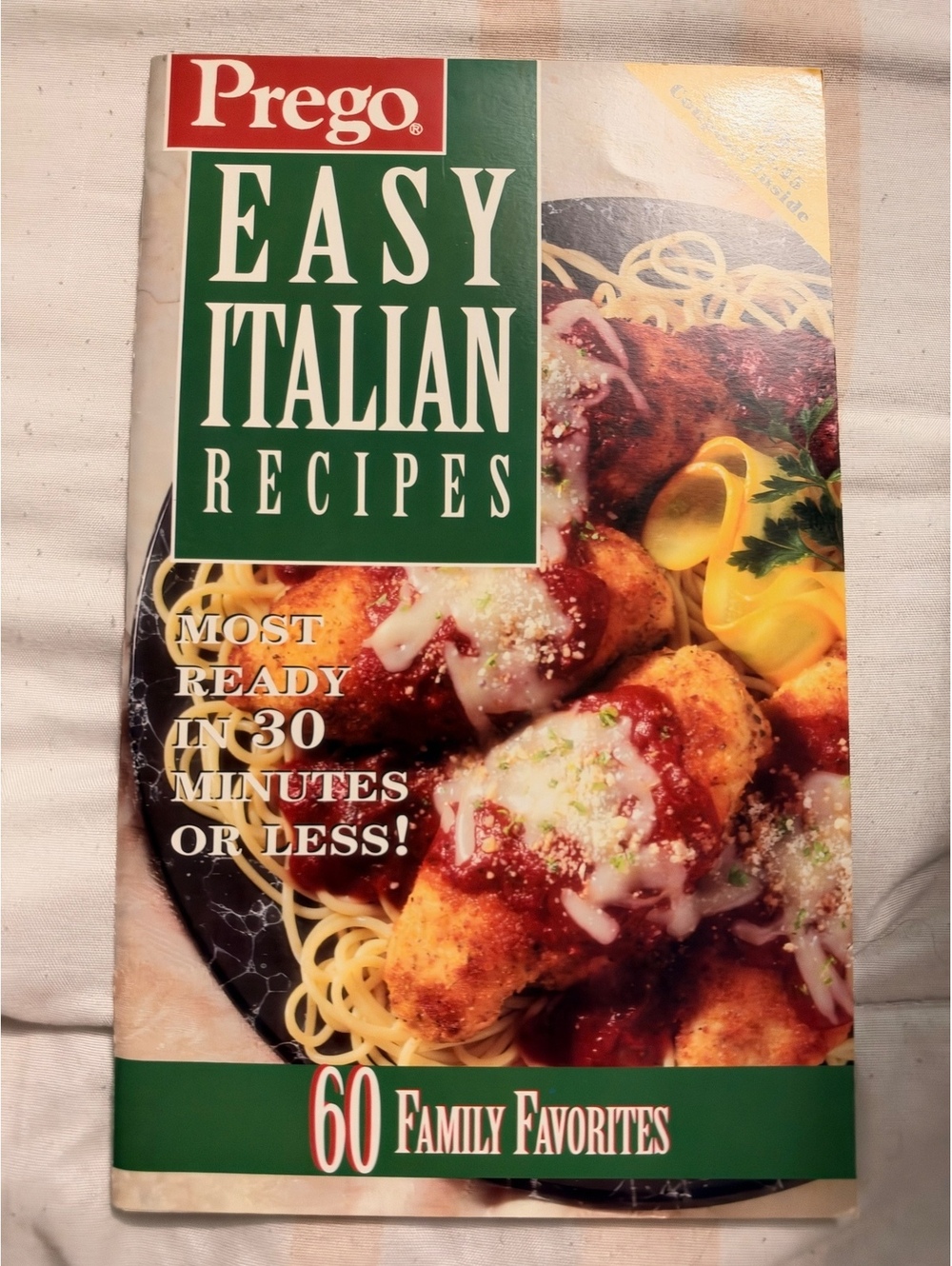 Prego Easy Italian Recipes Cookbook